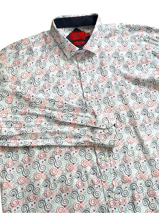 Elie Balleh Other - Elie Balleh Long Sleeve Dress Shirt Size XL Neck 17 Slim Fit Swirl Print Italy